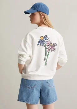 Bluza oversize z efektownym nadrukiem z tyłu