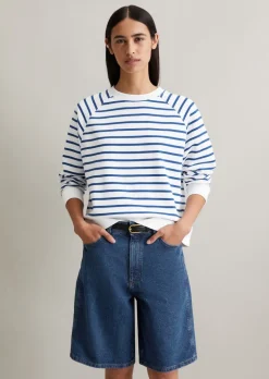 Bluza w regularne paski wykonane z czystej bawełny organicznej