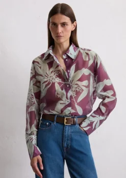 Bluzka z nadrukiem regular z TENCEL™ Lyocell