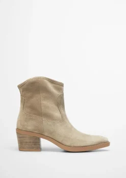 Buty za kostkę w zachodnim stylu wykonane z miękkiego zamszu