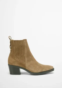 Buty za kostkę w zachodnim stylu z wewnętrznym zamkiem błyskawicznym