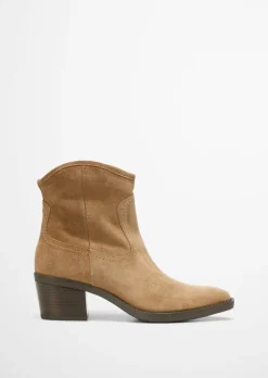 Buty za kostkę w zachodnim stylu wykonane z miękkiego zamszu