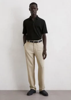 Chino model Bunkris straight wykonana z delikatnej mieszanki lnu i wiskozy