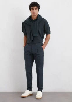 Chino model Osby Jogger tapered Wykonana z lekkiej mieszanki organicznej bawełny i lnu