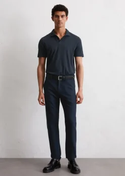 Chino Model Osby Jogger wykonany z mieszanki bawełny i lnu