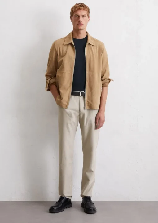 Chino Model Osby Jogger wykonany z mieszanki bawełny i lnu