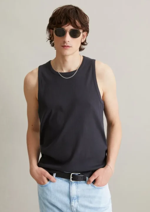 DfC prążkowany tank top slim wykonana z mieszanki bawełny organicznej