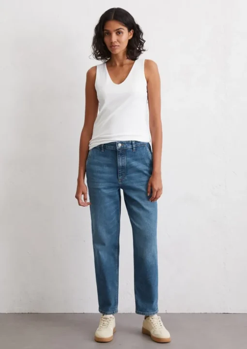 Dżinsy model Iva boyfriend cropped wykonana z mieszanki bawełny organicznej