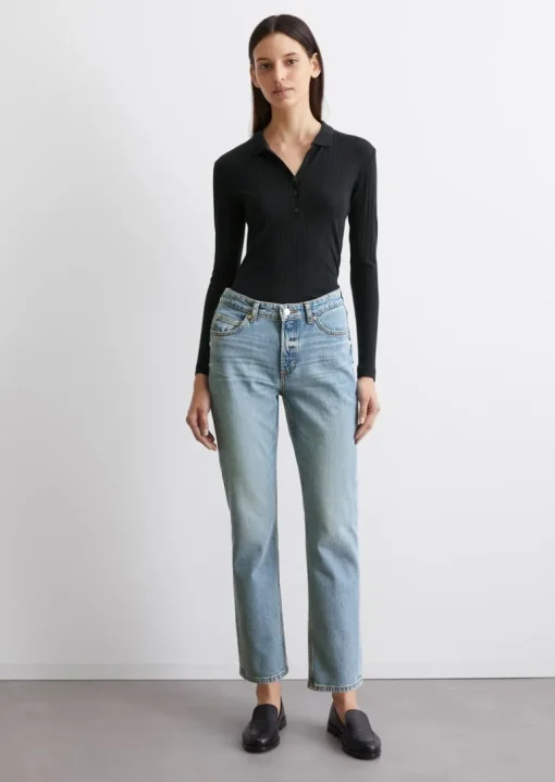 Dżinsy model Linde straight cropped z CIRCULOSE®