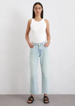 Dżinsy model Linde straight cropped wykonane z bawełny i elastycznego włókna Lycocell