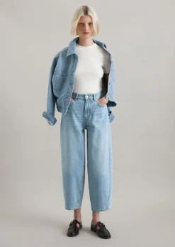 Dżinsy model Stine barrel cropped wykonane z czystej bawełny