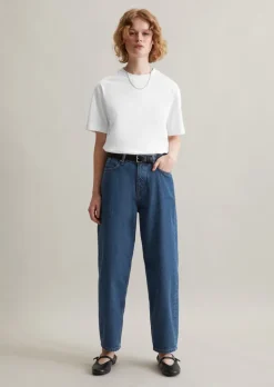 Dżinsy model Stine barrel cropped wykonane z czystej bawełny