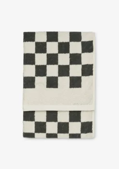 Guest towel Model Checker z żakardowym wzorem w kratkę