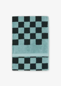 Guest towel Model Checker z żakardowym wzorem w kratkę
