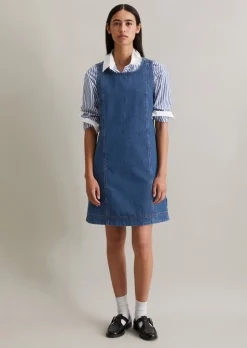 Jeans mini sukienka regular wykonane z czystej bawełny organicznej
