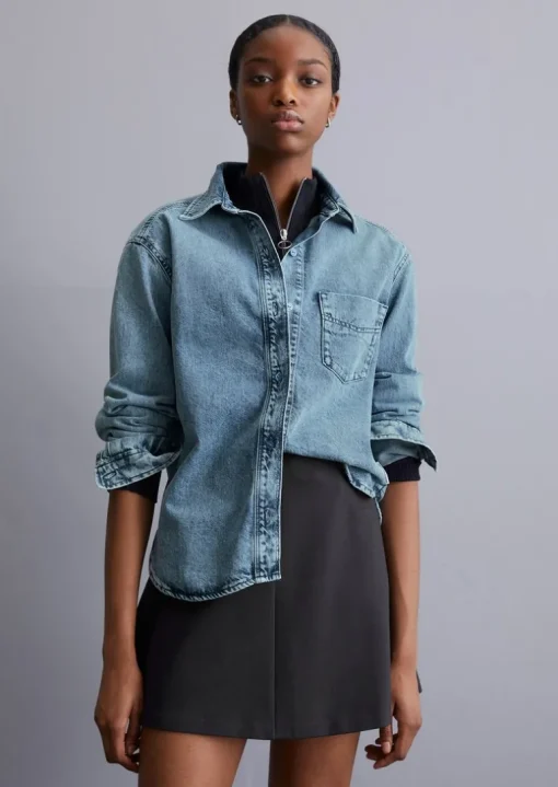 Jeans overshirt regular Wykonane z czystej bawełny organicznej