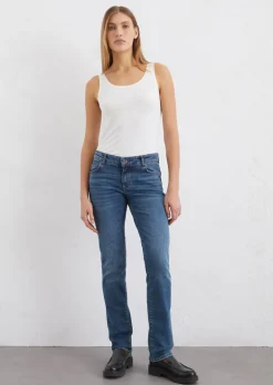 Jeansy model Alby straight wykonana z mieszanki bawełny organicznej