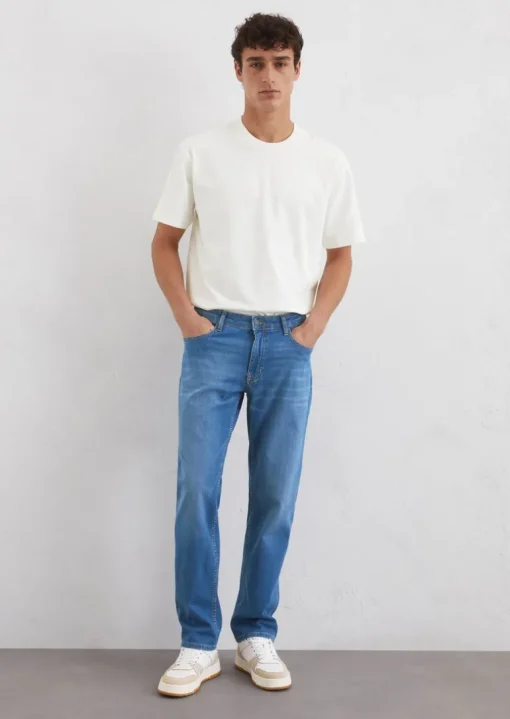 Jeansy model Kemi regular Wykonana z lekkiej mieszanki bawełny organicznej