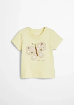 Koszulka KIDS-GIRLS z aplikacją motyla