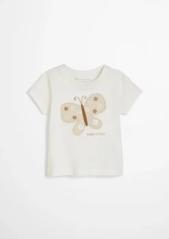 Koszulka KIDS-GIRLS z aplikacją motyla