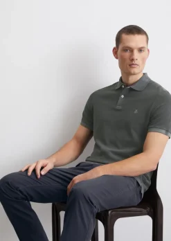 Koszulka polo w kształcie piqué z bawełny organicznej ze streczem