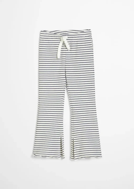 Legginsy KIDS-GIRLS wykonana z prążkowanego dżerseju z bawełny organicznej