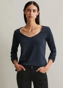 Longsleeve regular z bawełny organicznej premium
