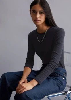 Longsleeve slim wykonane z bawełny organicznej