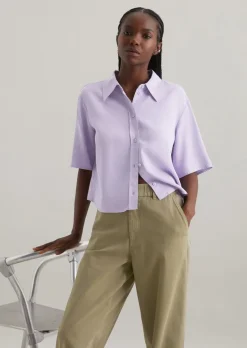 Luźna bluzka typu crop Wykonane z materiału TENCEL™ Lyocell
