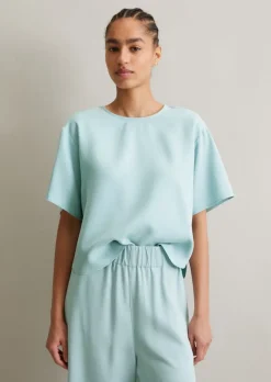 Luźna bluzka typu crop Wykonane z materiału TENCEL™ Lyocell