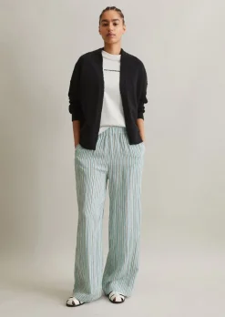 Luźny kardigan wykonane z przędzy Cotton-Slub