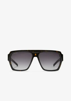 Okulary przeciwsłoneczne unisex w nowoczesnym prostokątnym kształcie