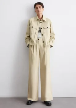 Overshirt w kształcie pudełka Wykonane z mieszanki bawełny organicznej i celulozy