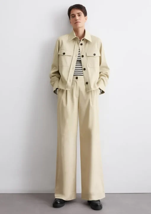 Overshirt w kształcie pudełka Wykonane z mieszanki bawełny organicznej i celulozy