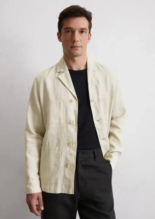 Overshirt w stylu blezera z dwiema kieszeniami na piersi