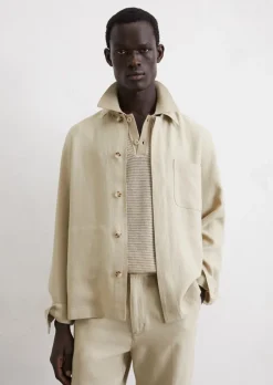Overshirt wykonana z delikatnej mieszanki lnu i wiskozy