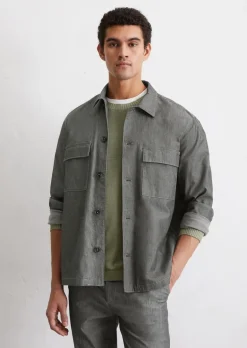 Overshirt wykonana z lekkiej bawełny organicznej chambray