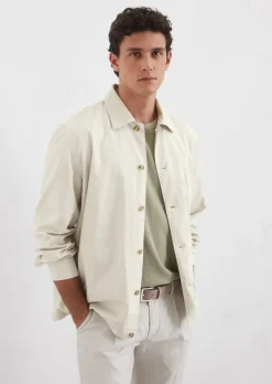 Overshirt wykonana z organicznej mieszanki bawełny i lnu