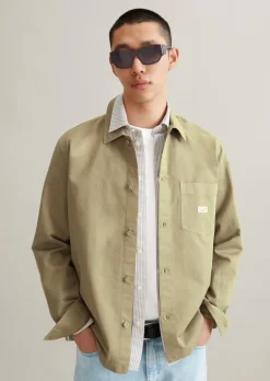 Overshirt wykonane z bawełny organicznej i lnu