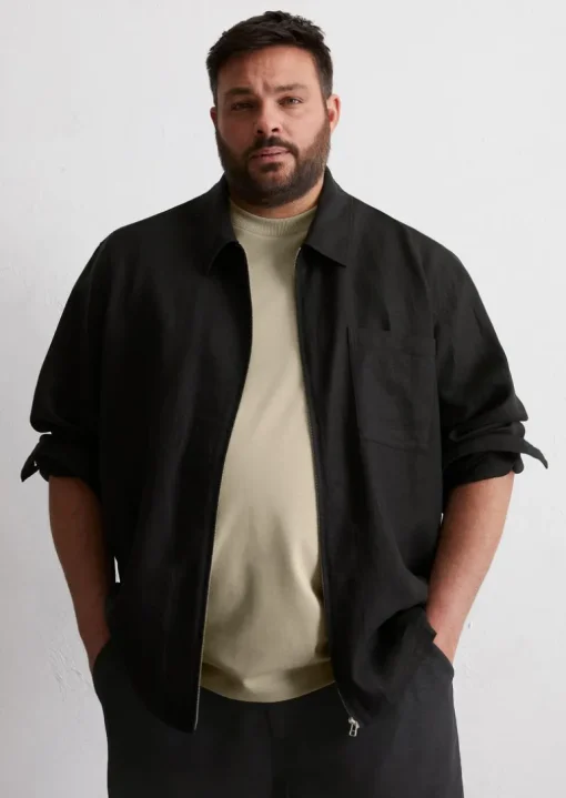 Overshirt wykonane z czystego lnu