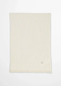 Plaid Model Fine Stripe wykonane z bawełny organicznej i lnu