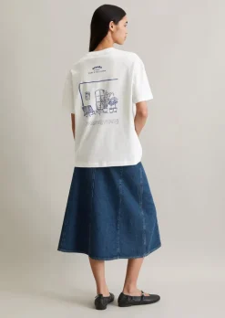 Podstawowy luźny T-shirt wykonane z bawełny organicznej
