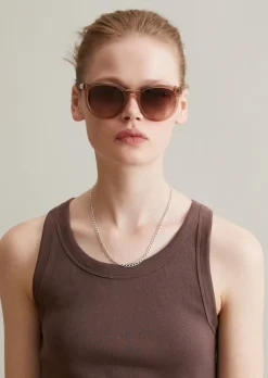 Prążkowany tank top slim wykonana z elastycznego dżerseju z bawełny organicznej