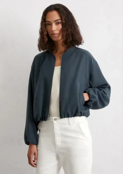 Przycięta bluza wykonane z mieszanki lycry i lnu TENCEL™