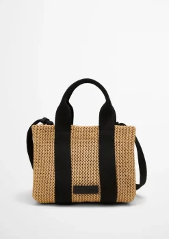 Shopper mały w szydełkowej rafii bast look