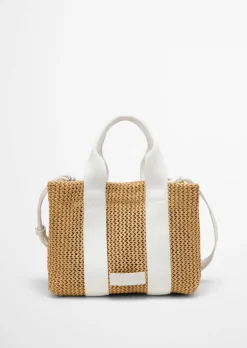 Shopper mały w szydełkowej rafii bast look