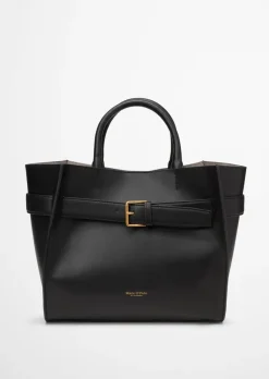Shopper średni wykonane z delikatnej skóry bydlęcej