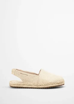 Slingback espadryle wykonana z płótna z bawełny organicznej