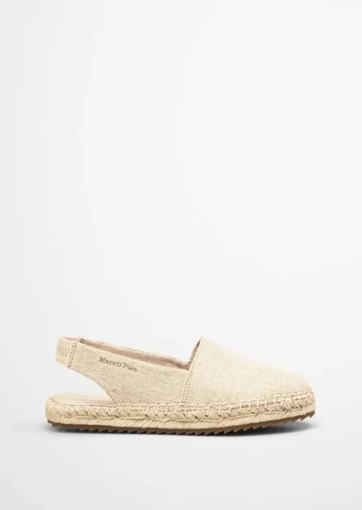 Slingback espadryle wykonana z płótna z bawełny organicznej