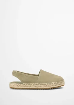 Slingback espadryle wykonane z koziej skóry zamszowej